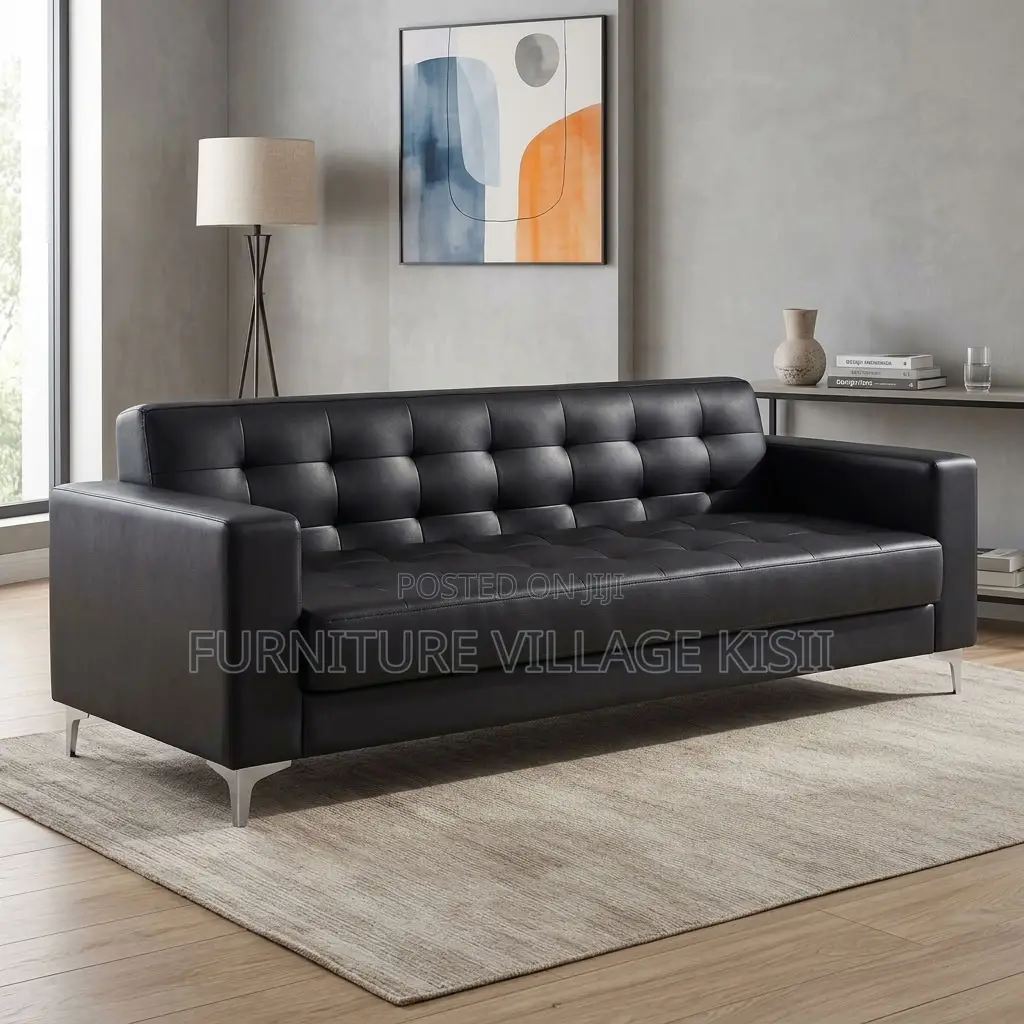 3-Person Leather Sofa