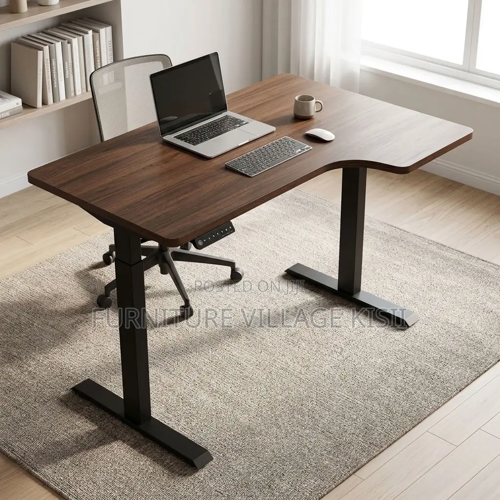 L-Shaped Electric Desk With 2 Mottors