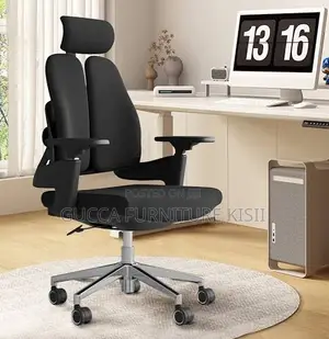 Fabric Dual Back Adjustable Desk Chair
