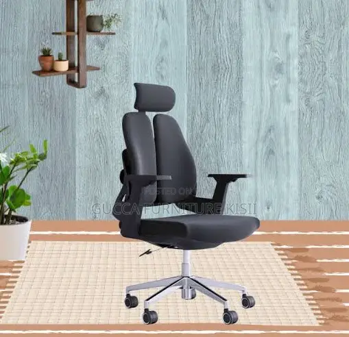 Fabric Dual Back Adjustable Desk Chair