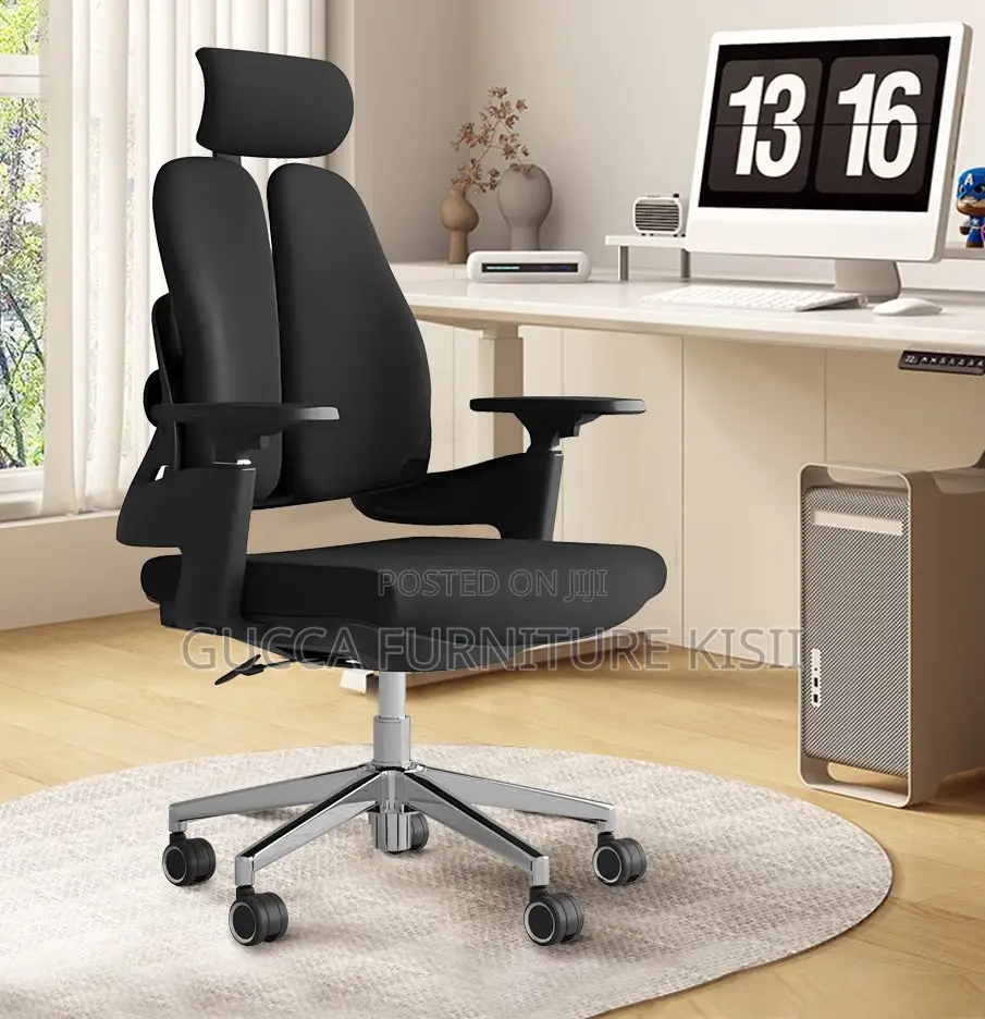 Fabric Dual Back Adjustable Desk Chair