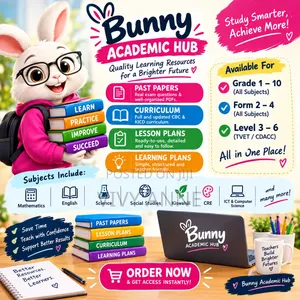 Bunny Academic Hub (Grade 1 to Form 4, Level 3 - 6 Learning Resources)