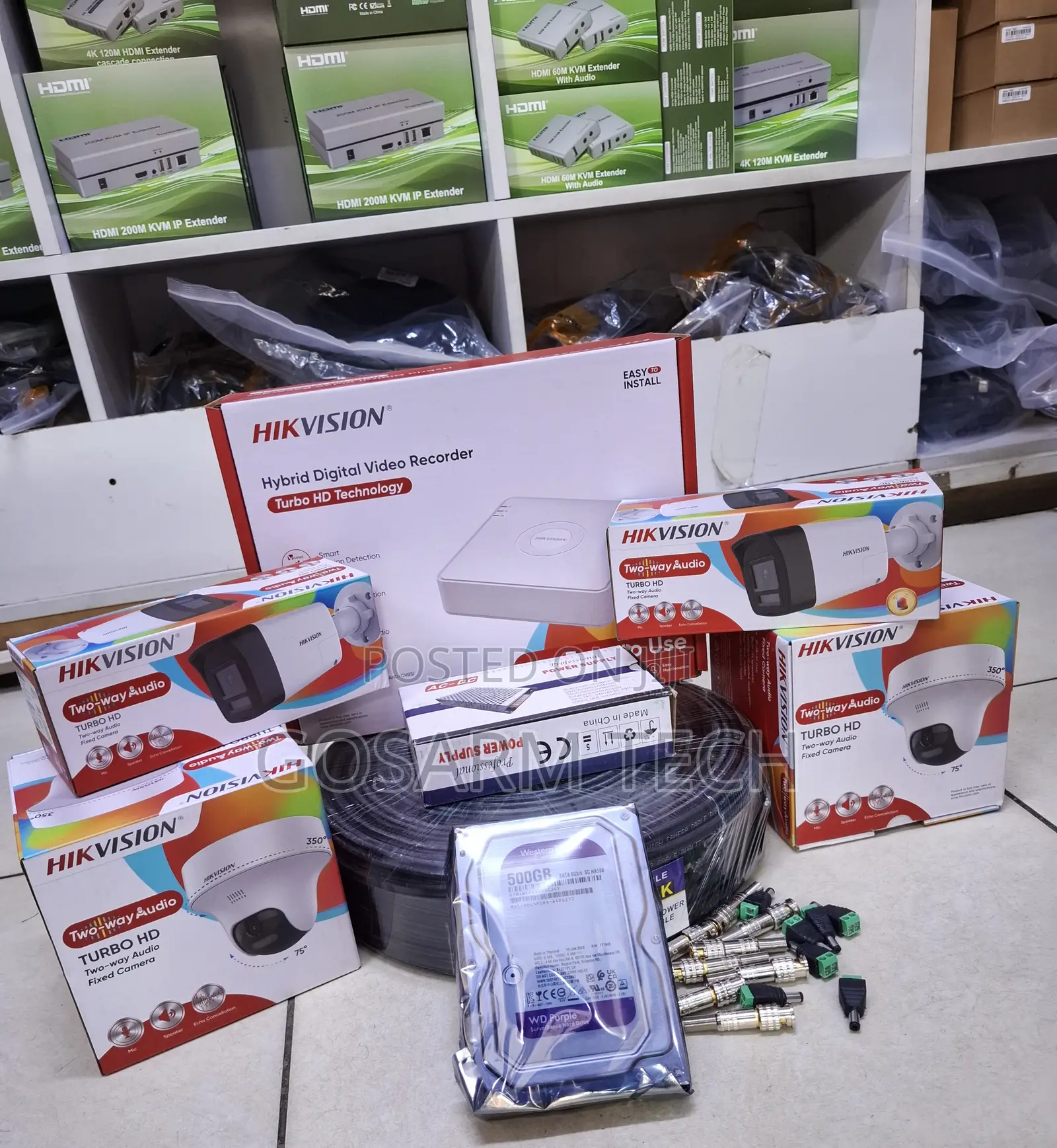 Hikvision 4 Channel ColorVu CCTV Kit With 2WAY AUDIO DVR 4Cameras