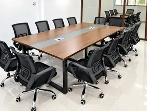 Conference Table With Mesh Chairs