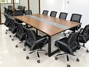 Conference Table With Mesh Chairs
