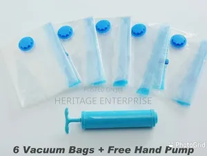 *6pcs Vacuum Storage Bags With Suction Pump*