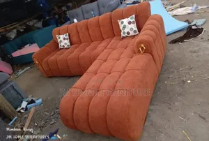 Bubble L Shaped Sofa 6 Seator and 2 Throw Pilos