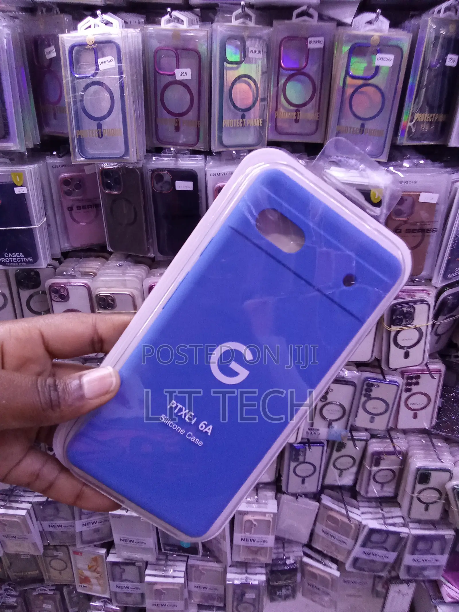 Blue Liquid Silicone Case Designed Specifically for Google Pixel 6a