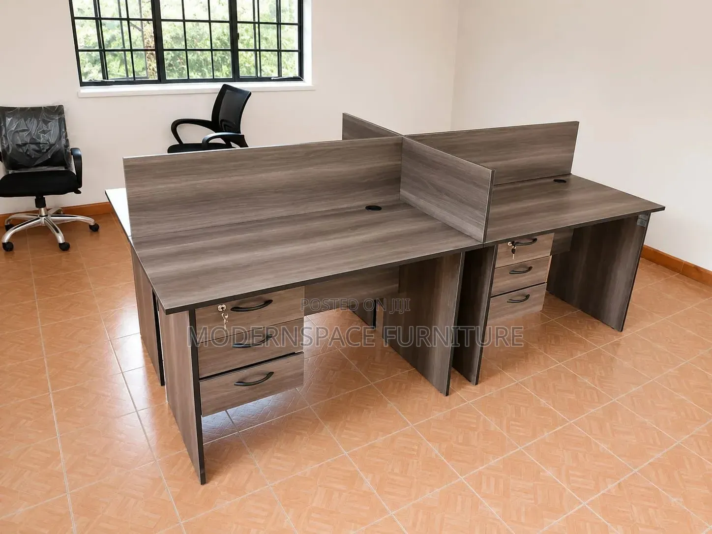 4-Way Office Workstation Desk – Modern Staff Desks