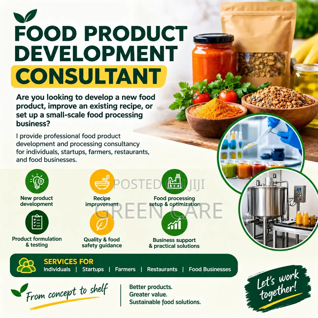 Food Product Development Consultant