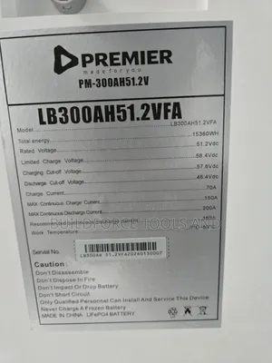 Premier 51.2V 300Ah 15.36kWh LiFePO4 Lithium Solar Battery