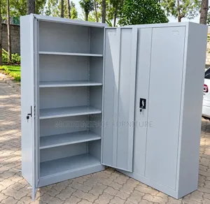 2-Door Steel Office Cabinet With Shelves – Lockable Storage Cabinet
