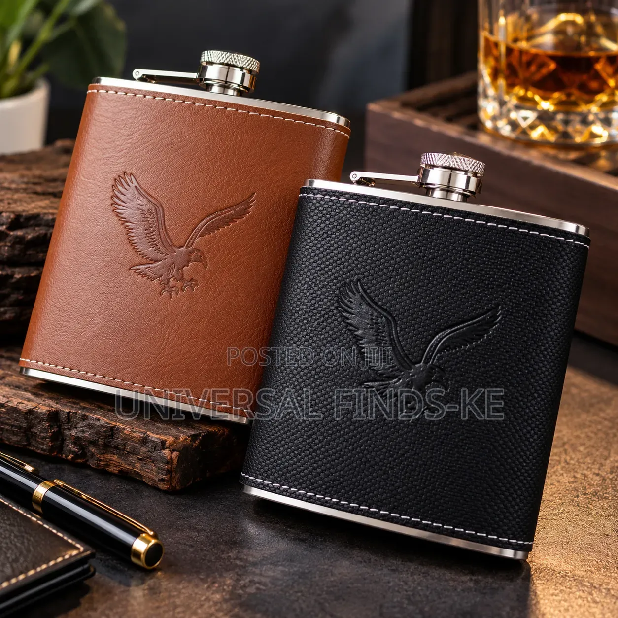Stainless Steel Whiskey Flask Bottle Portable Hip Flask With Screw Cap