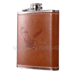 Stainless Steel Whiskey Flask Bottle Portable Hip Flask With Screw Cap