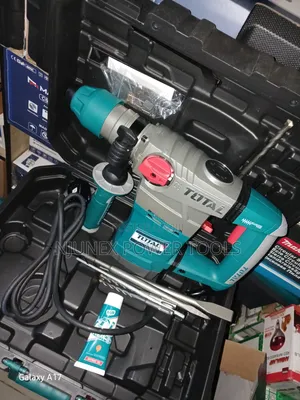 TOTAL Rotary Hammer Tool Inside Its Black Plastic Carrying Case.