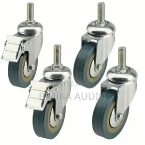 Heavy-Duty Threaded Stem Swivel Caster Wheels Set (4-Pack,