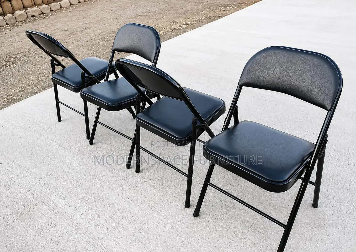 Foldable Chairs, Leather Padded Folding Chairs