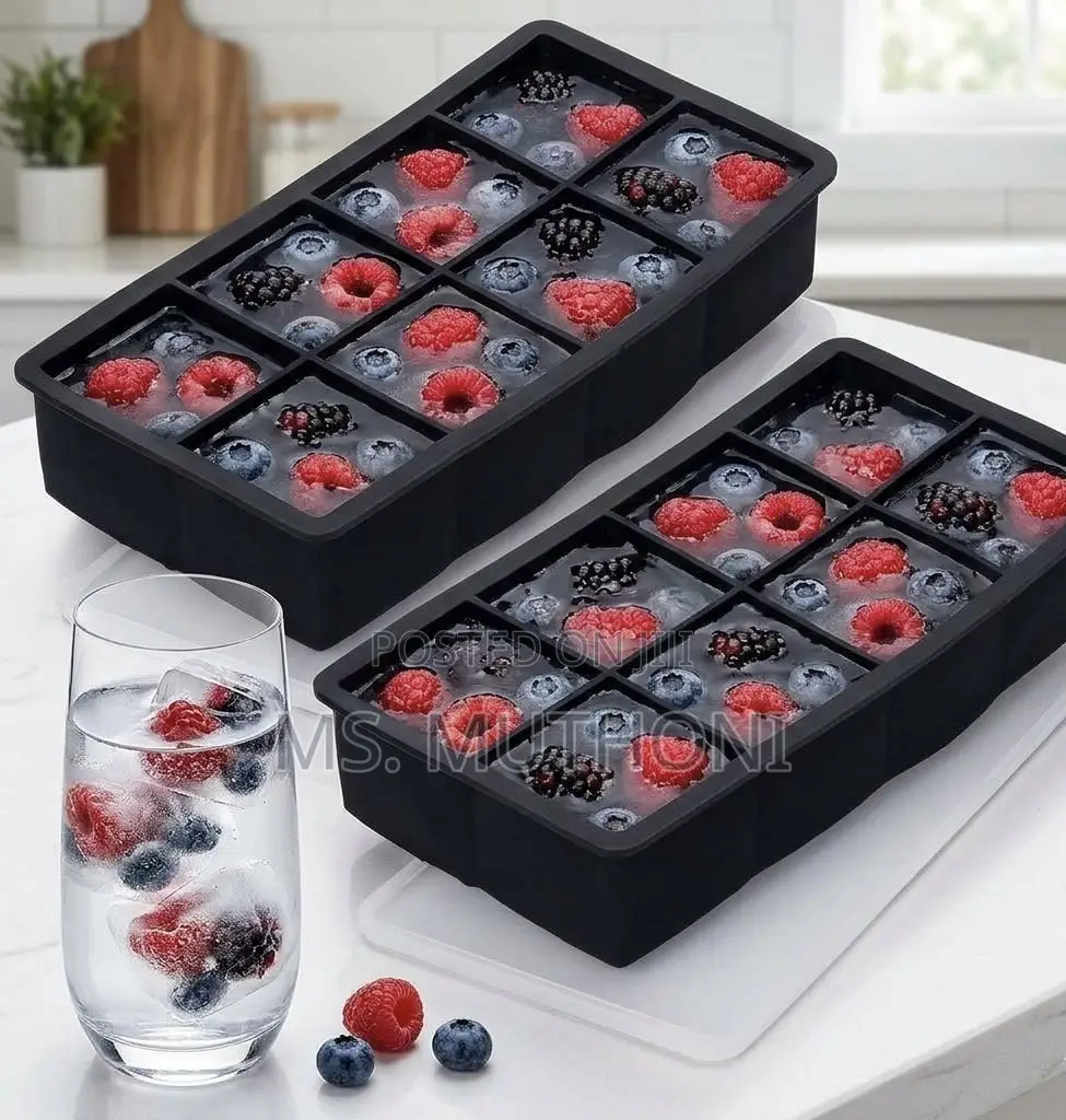 1 PC Black 8-Grid Giant Ice Cube Maker