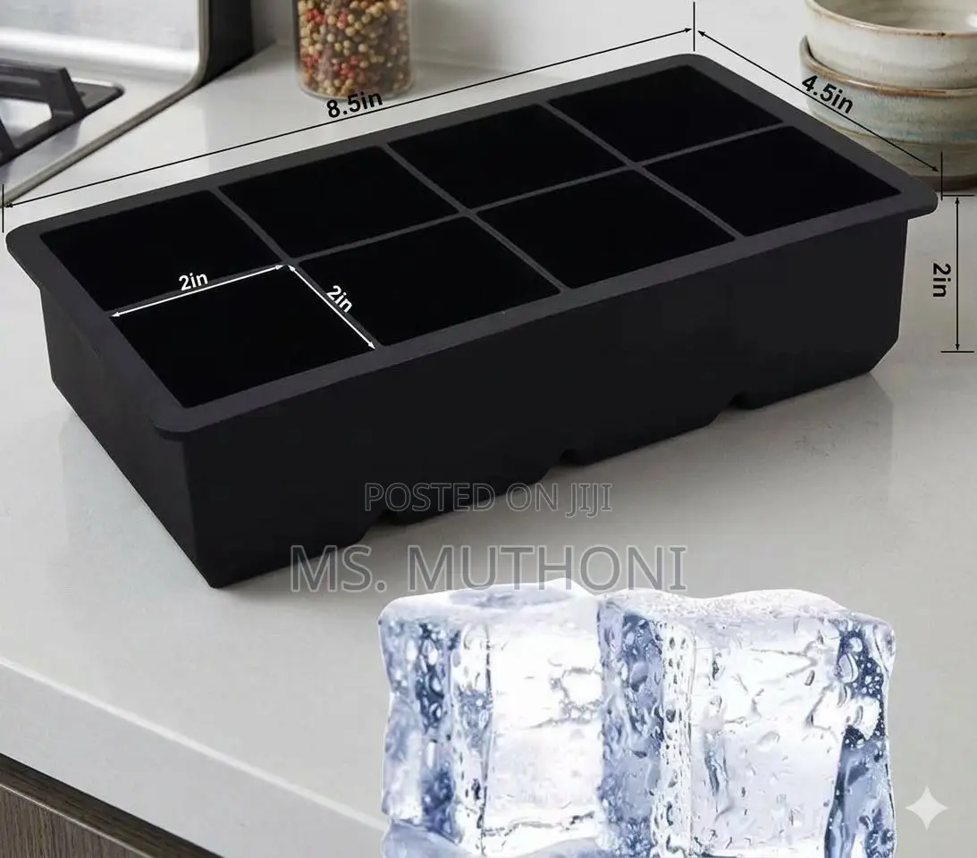 1 PC Black 8-Grid Giant Ice Cube Maker