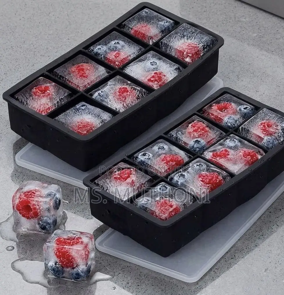 1 PC Black 8-Grid Giant Ice Cube Maker