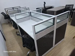 4-Seater Grey Office Workstation