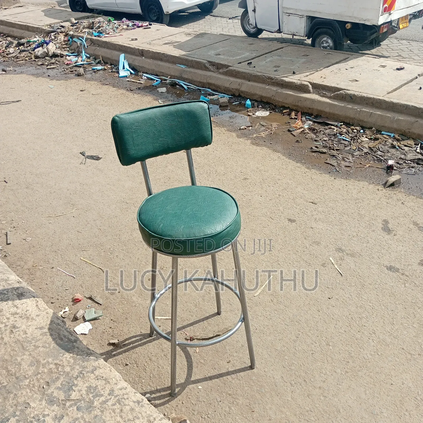 Silver Powder Coating High Stools
