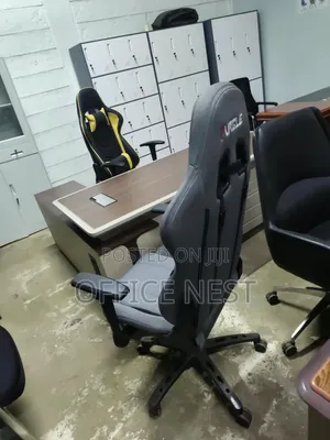 Grey High Back Reclining Chair With Lumbar Neck Support
