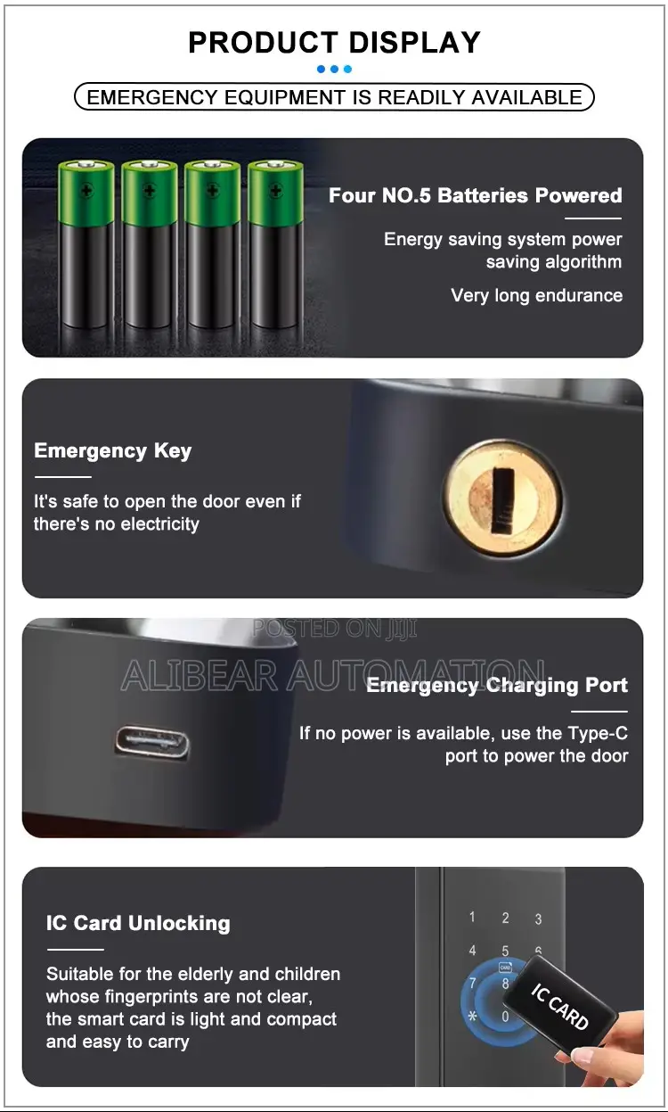 Wifi Smart Door Lock App/Biometric/Fingerprint/Password/Doorbell/Alarm