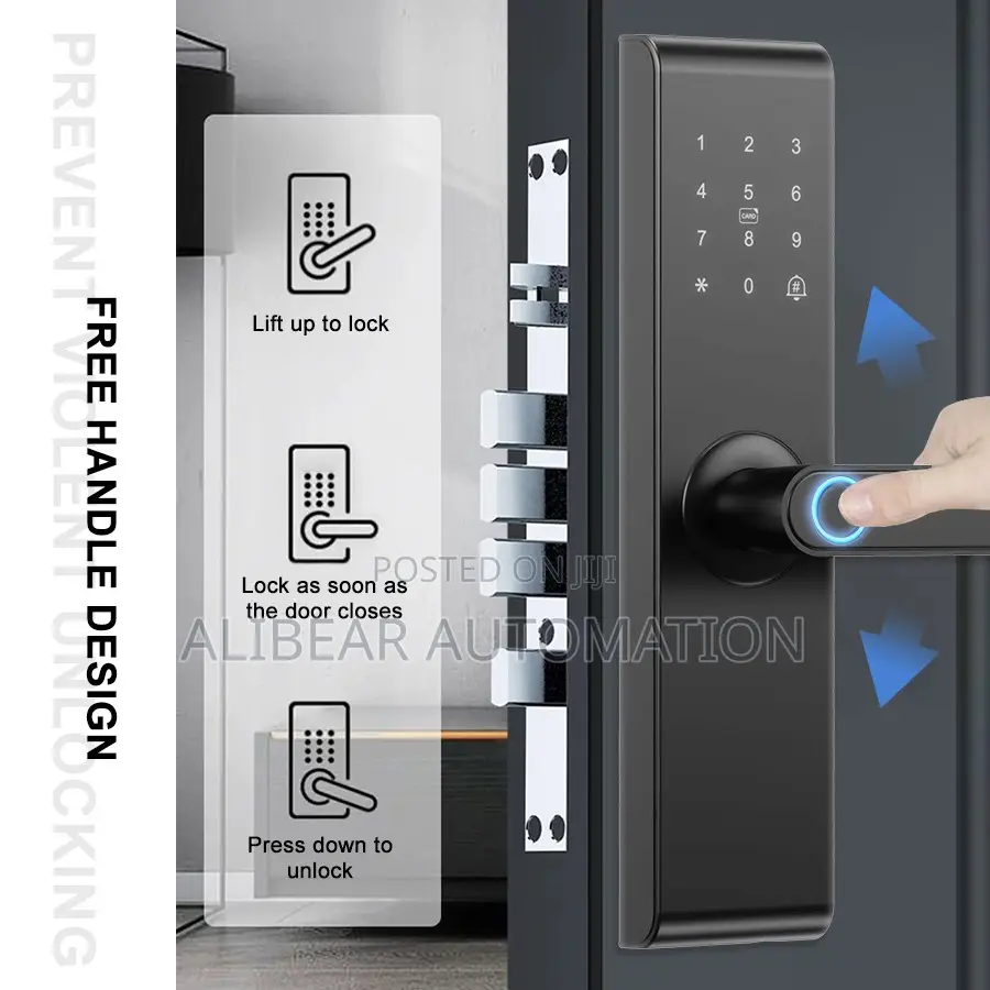 Wifi Smart Door Lock App/Biometric/Fingerprint/Password/Doorbell/Alarm