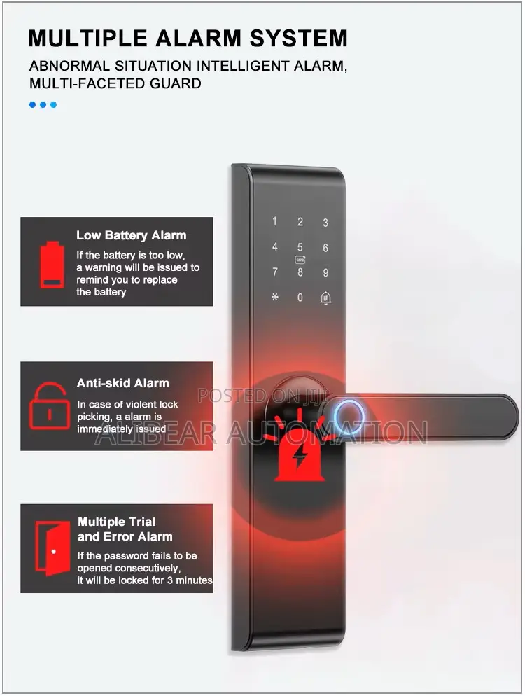 Wifi Smart Door Lock App/Biometric/Fingerprint/Password/Doorbell/Alarm