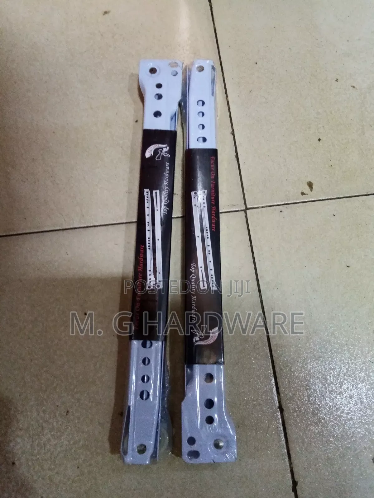 White Drawer Rails 12"