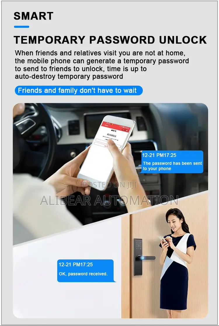 Wifi Smart Door Lock App/Biometric/Fingerprint/Password/Doorbell/Alarm