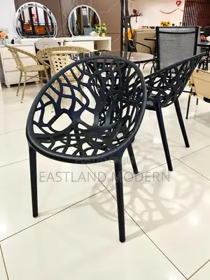 Black Designer Plastic Chair.