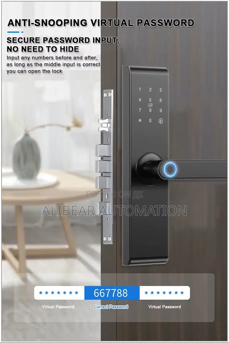 Wifi Smart Door Lock App/Biometric/Fingerprint/Password/Doorbell/Alarm