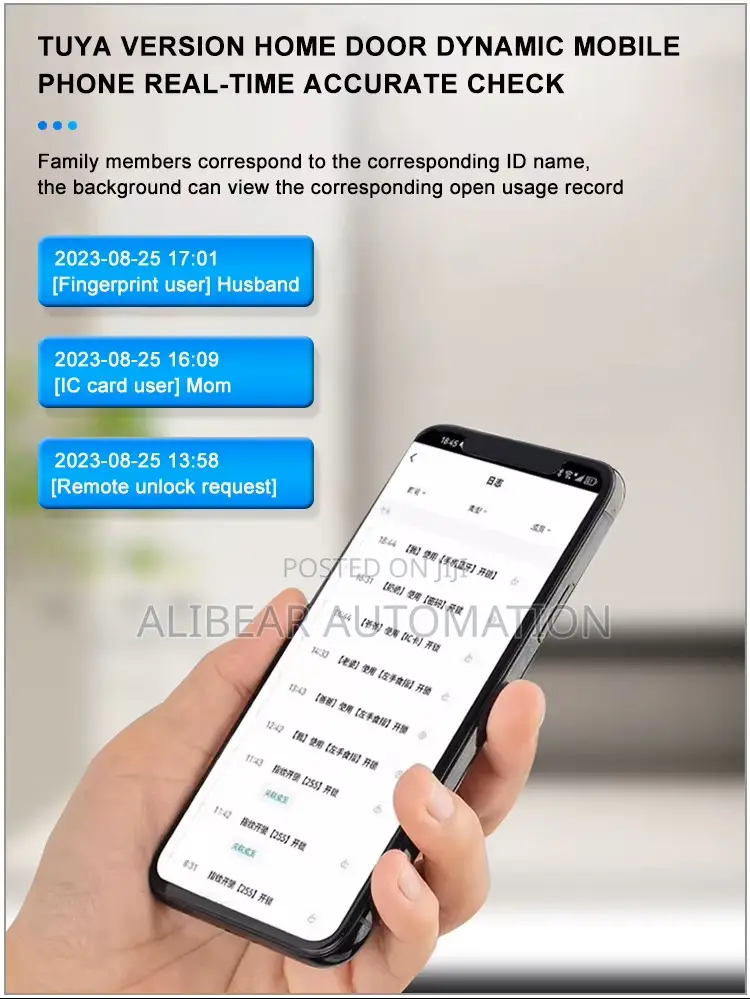 Wifi Smart Door Lock App/Biometric/Fingerprint/Password/Doorbell/Alarm