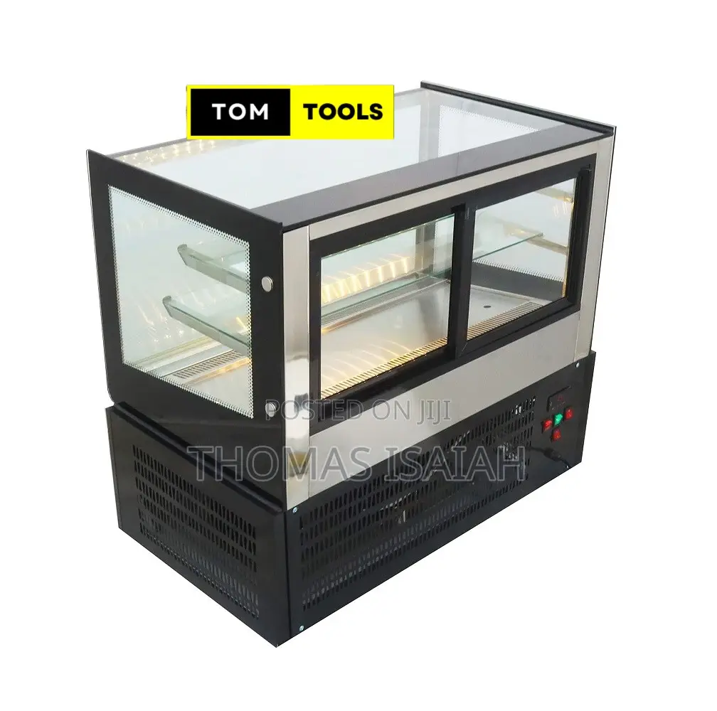 90cm Wide Countertop Refrigerated Cake Display Showcase With Li