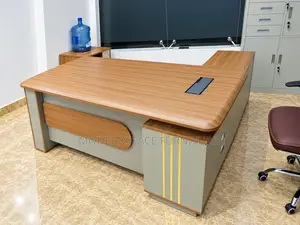 Modern Brown Office Desk – Executive Workstation