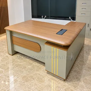 Modern Brown Office Desk – Executive Workstation