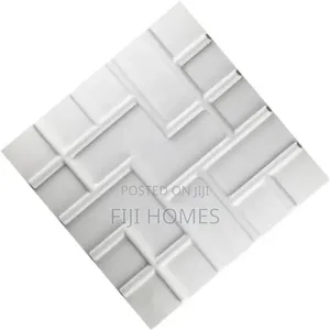 PVC 3D Textured Wall Panels — Modern Interior Décor | White