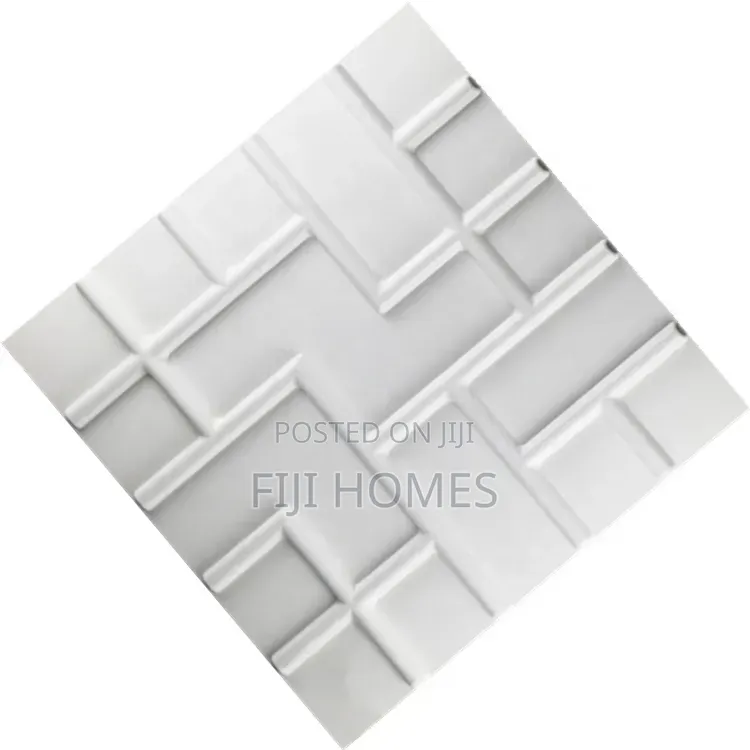 PVC 3D Textured Wall Panels — Modern Interior Décor | White