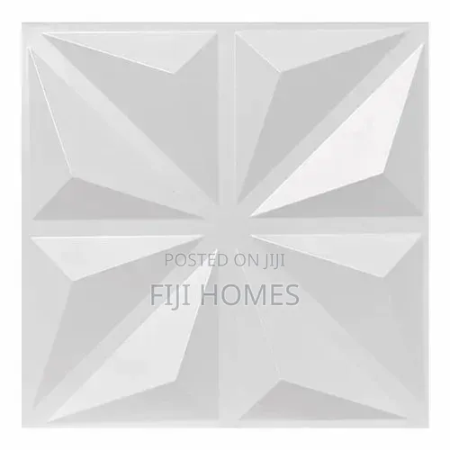 PVC 3D Textured Wall Panels — Modern Interior Décor | White