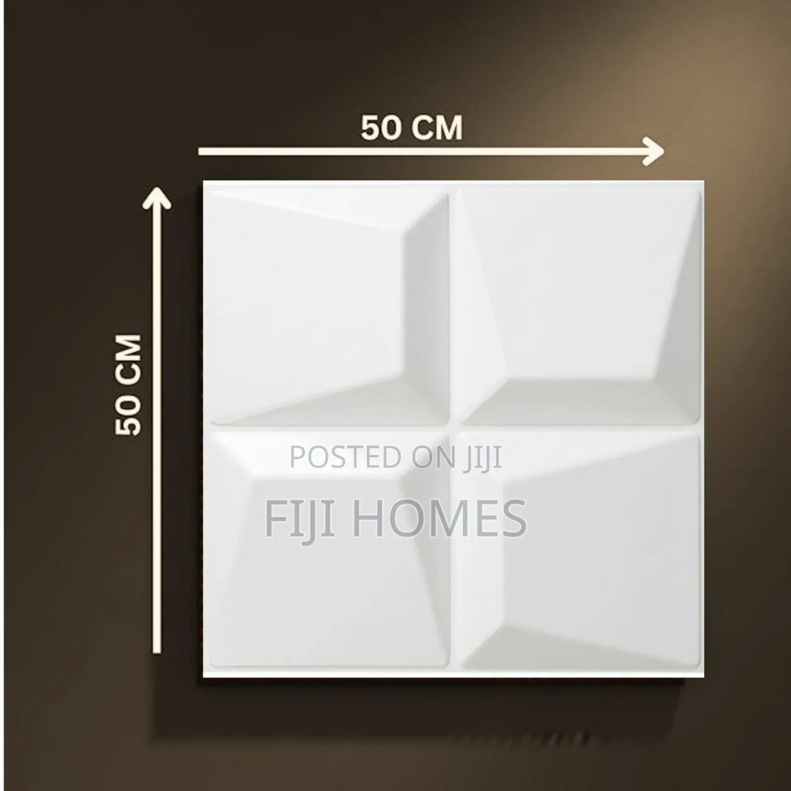 PVC 3D Textured Wall Panels — Modern Interior Décor | White