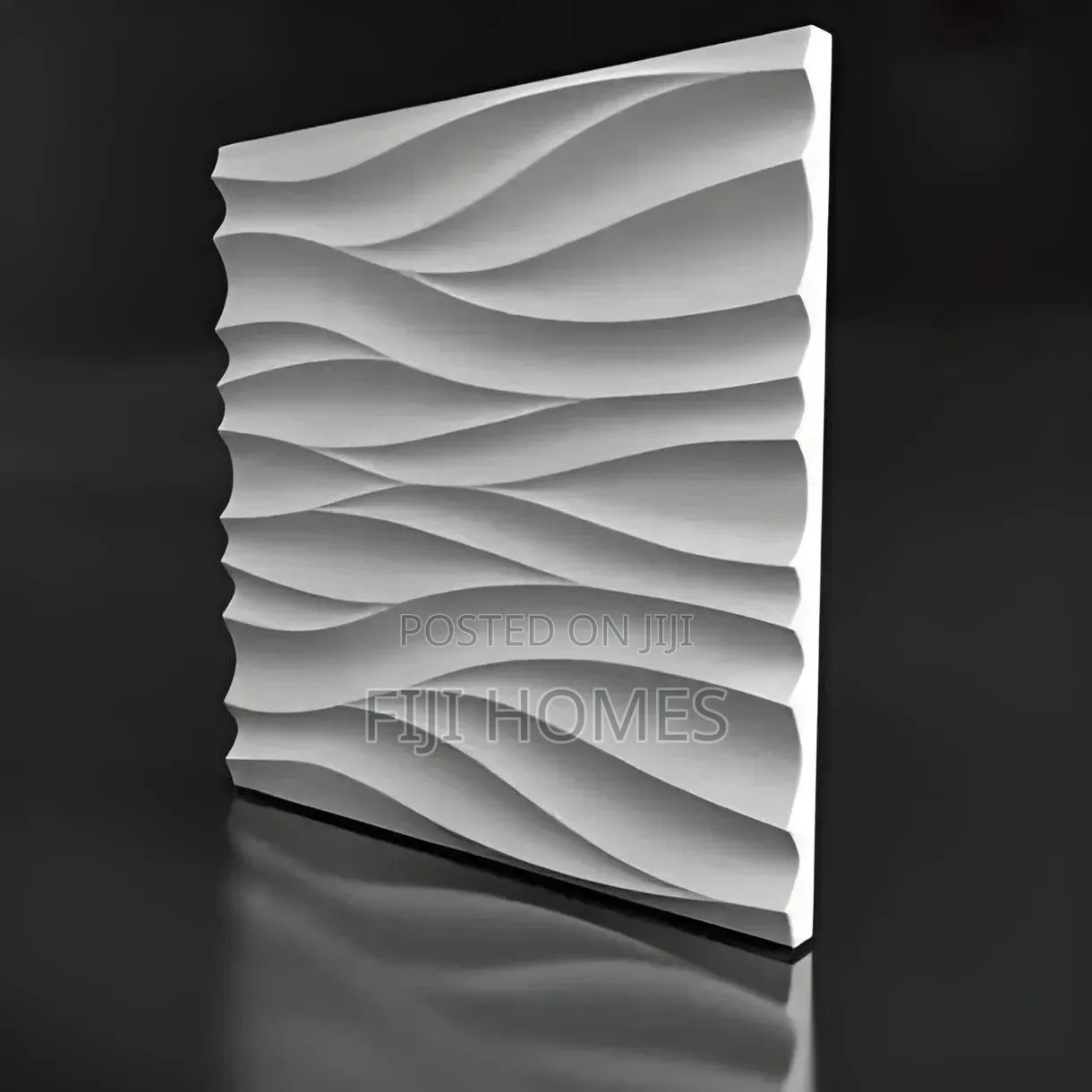 PVC 3D Textured Wall Panels — Modern Interior Décor | White