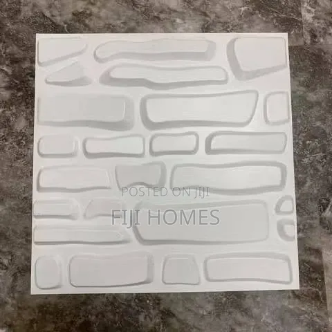 PVC 3D Textured Wall Panels — Modern Interior Décor | White