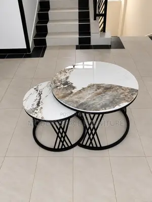 T: Modern Marble Nesting Coffee Tables – Set of 2