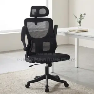 Black Ergonomic Adjustable Mesh Chair.