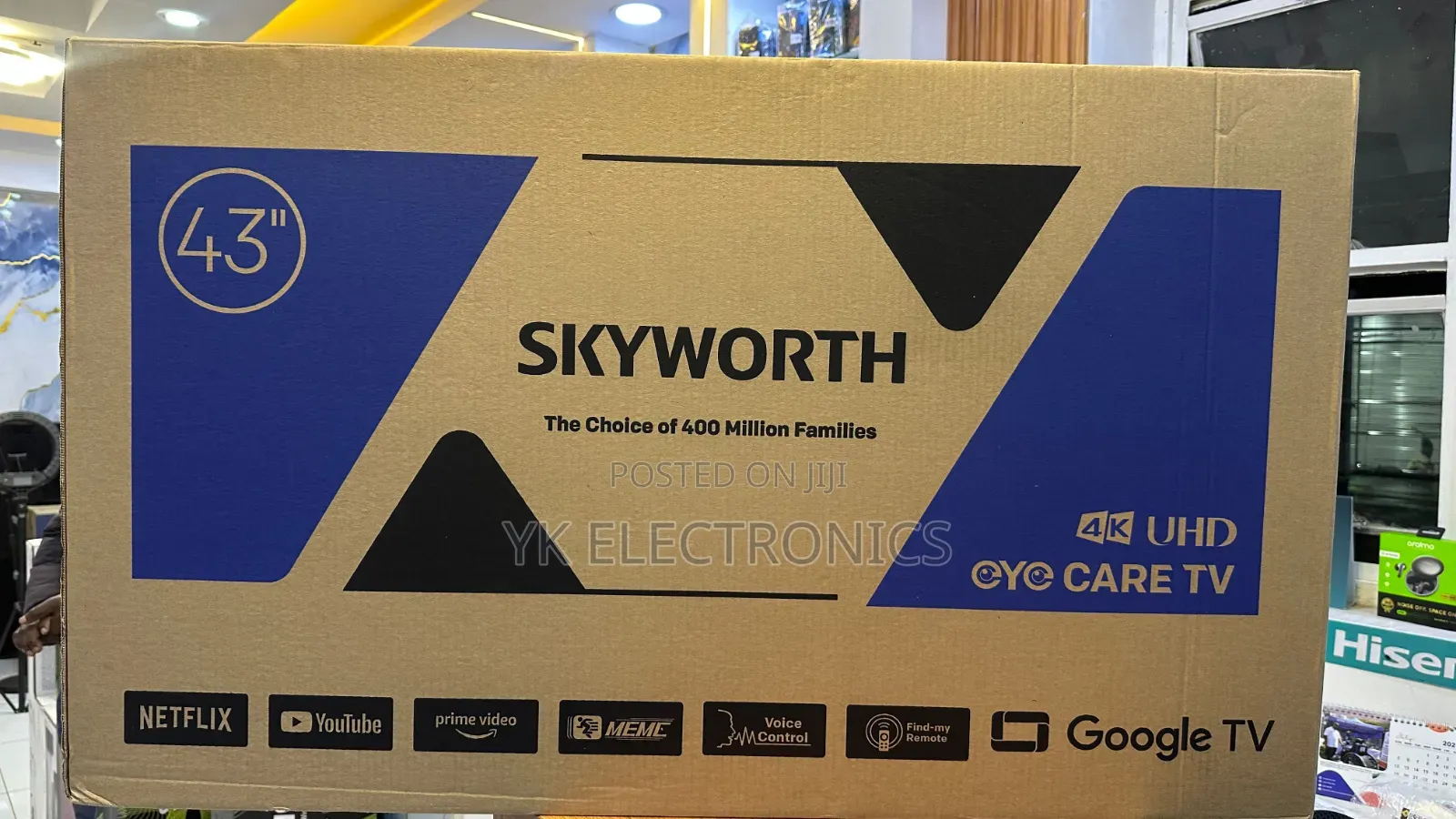 Skyworth 43 Inch LED Smart Google TV – HDR Display 43G6500G