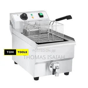 Commercial Single 12L Electric Deep Fryer With Thermostat and Drain