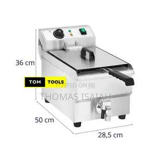 Commercial Single 12L Electric Deep Fryer With Thermostat and Drain