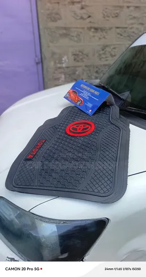Honeycomb Toyota Branded Floor Mats With Distinctive Red Logo Accent